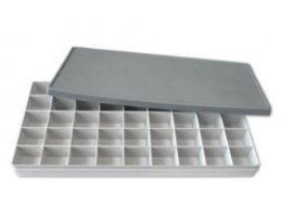 PALETA PROSTOKĄTNA PLASTIKOWA POJEMNIK 44 KOMORY NR DK11011